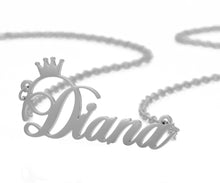 Load image into Gallery viewer, Personalized Crown Name Necklace