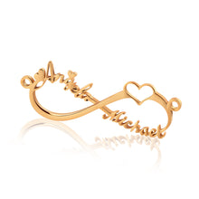 Load image into Gallery viewer, Personalized 3 Name Infinity Necklace