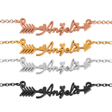 Load image into Gallery viewer, Personalized Arrow Name Necklace