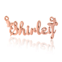 Load image into Gallery viewer, Personalized Solid Butterfly Name Necklace