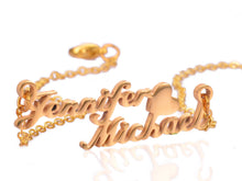 Load image into Gallery viewer, Personalized 2 Name Heart Necklace